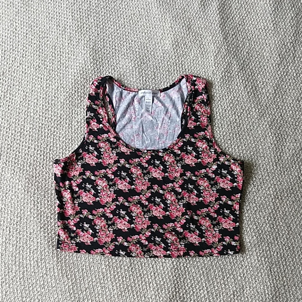 Floral racerback crop top
